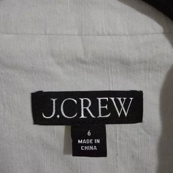 J. Crew Madelen Linen Blend Blazer Cream Size 6‎ - Picture 9 of 12